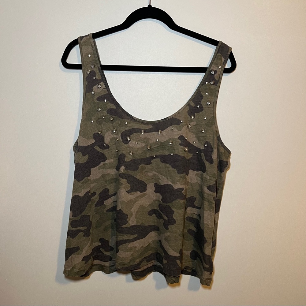 Express Camouflage Studded Tank Top Size L